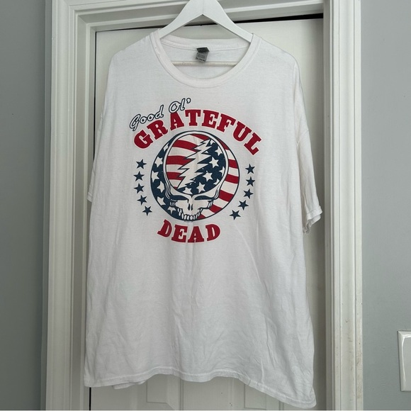 Grateful Dead Red White Blue American Graphic T-Shirt - Picture 1 of 3